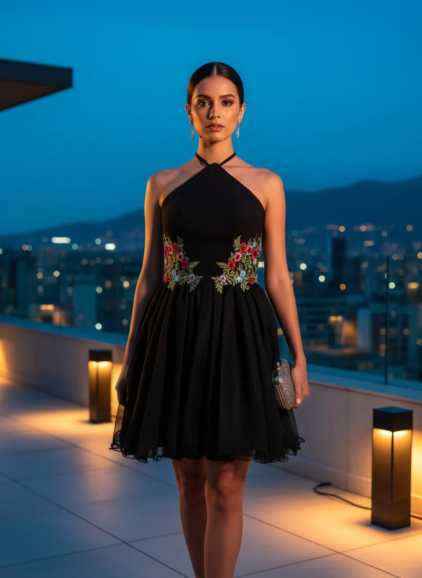 Vestido Nocturno 'Flor de Noche'