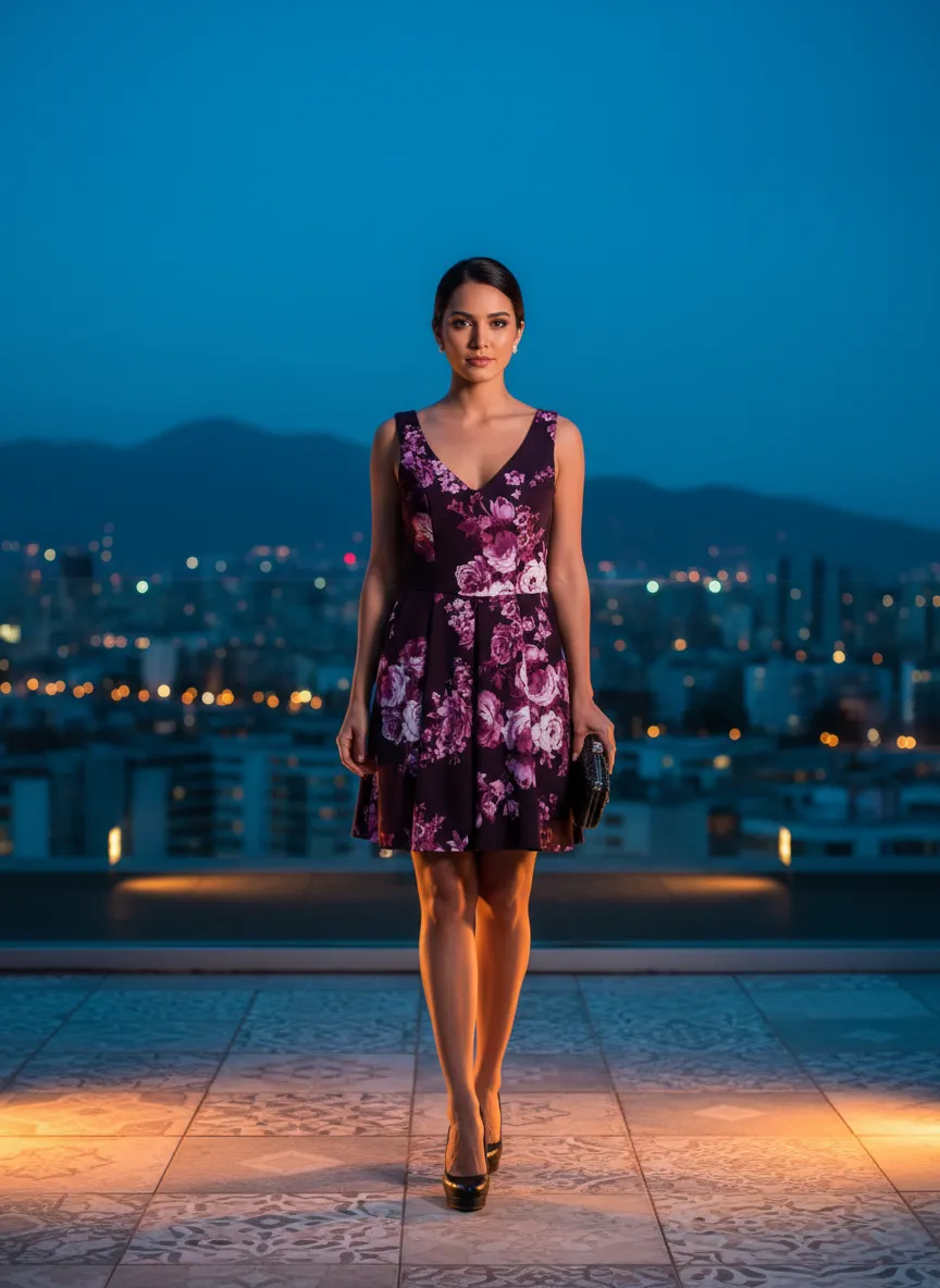 Vestido Floral Nocturno